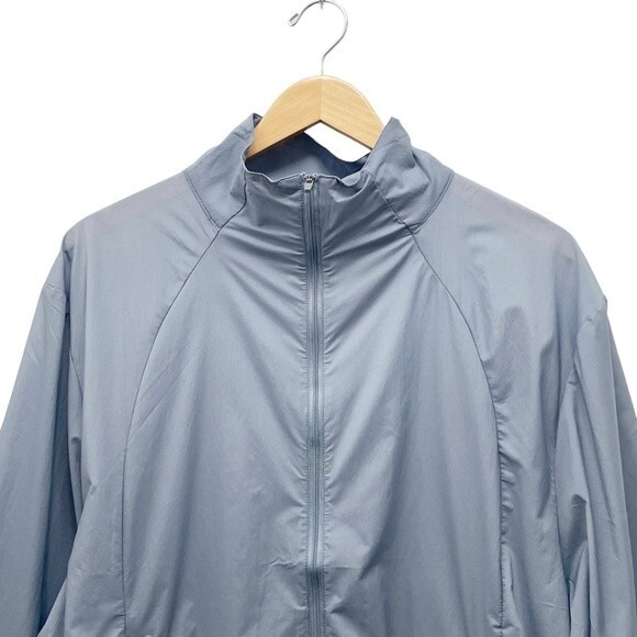 NWT Zyia Active Drawstrings Lightweight Windbreaker Blue Gray Women’s Large New - Picture 10 of 16